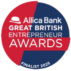 Nadya Ali, founder of Essences By Nadya, announced as a finalist in the 2025 Allica Bank Great British Entrepreneur Awards, celebrating innovative and impactful UK entrepreneurs.